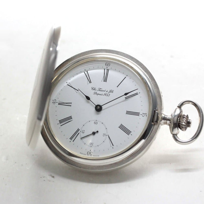 絶版モデルのティソ（TISSOT）/銀無垢懐中時計/tissot-1024