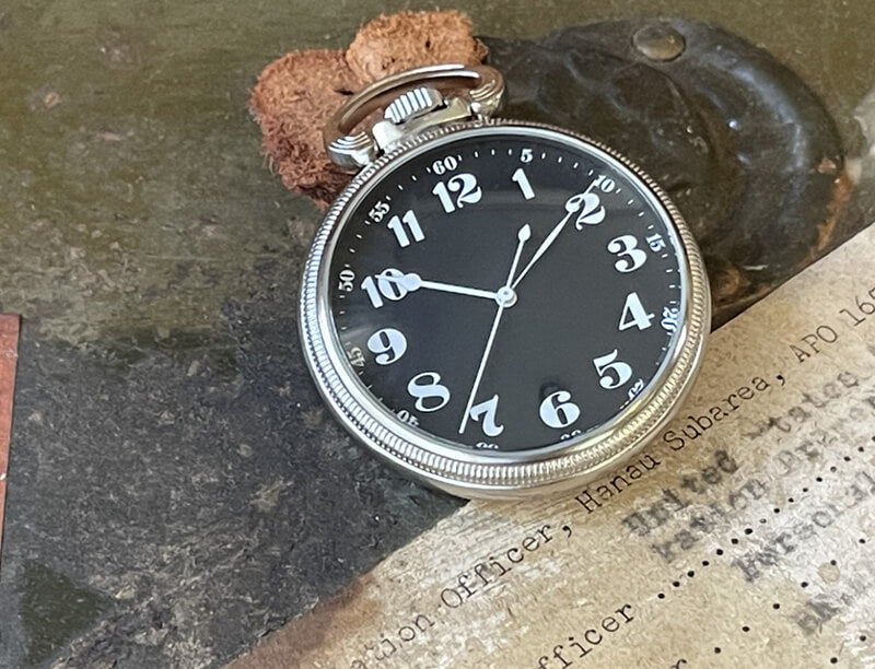 M.R.M.W. (Montre Roroi Militaly Watch/モントルロロイ ミリタリーウォッチ) U.S.Army AN5740 12時間計 ブラック 2way 懐中時計
