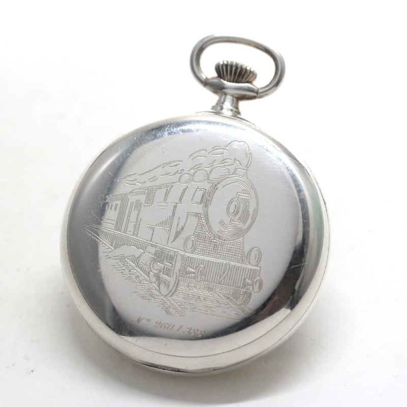 絶版モデルのティソ（TISSOT）/PING-HAN RAILWAY/銀無垢懐中時計/限定品/tissot-1022
