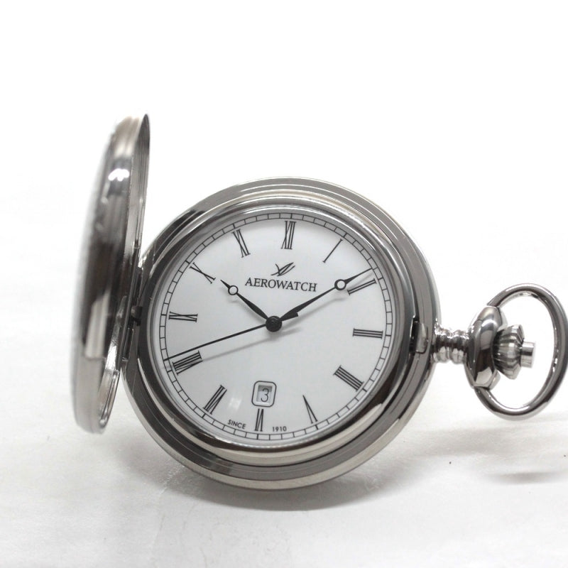 アエロ(AERO)/クォーツ式/42833PD01/シルバーカラー/デイトカレンダー/懐中時計