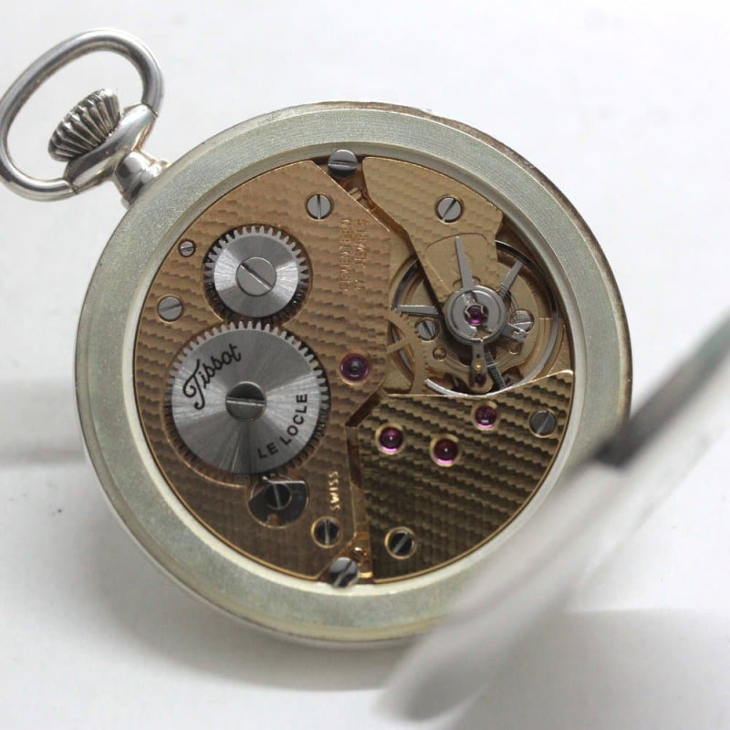 絶版モデルのティソ（TISSOT）/PING-HAN RAILWAY/銀無垢懐中時計/限定品/tissot-1022