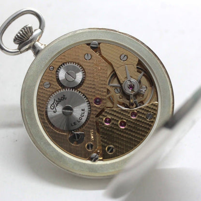 絶版モデルのティソ（TISSOT）/PING-HAN RAILWAY/銀無垢懐中時計/限定品/tissot-1022