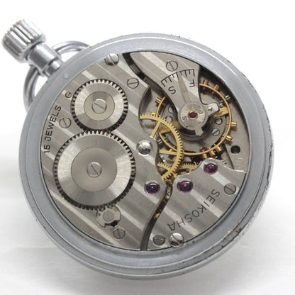 昭和39年の19セイコー鉄道時計/15石/秒針止め機能/絶版時計/19seiko-1250