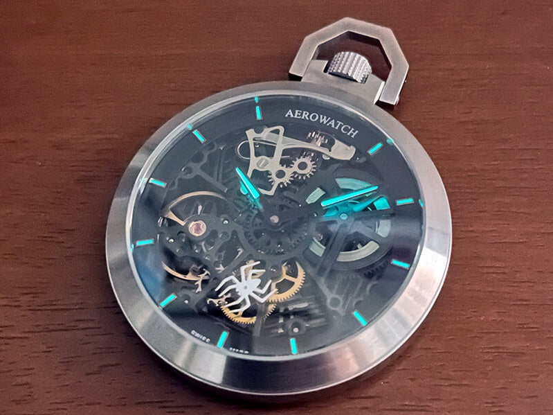 アエロ（AERO)　Cobweb 50829AA02 SQ スケルトン　懐中時計