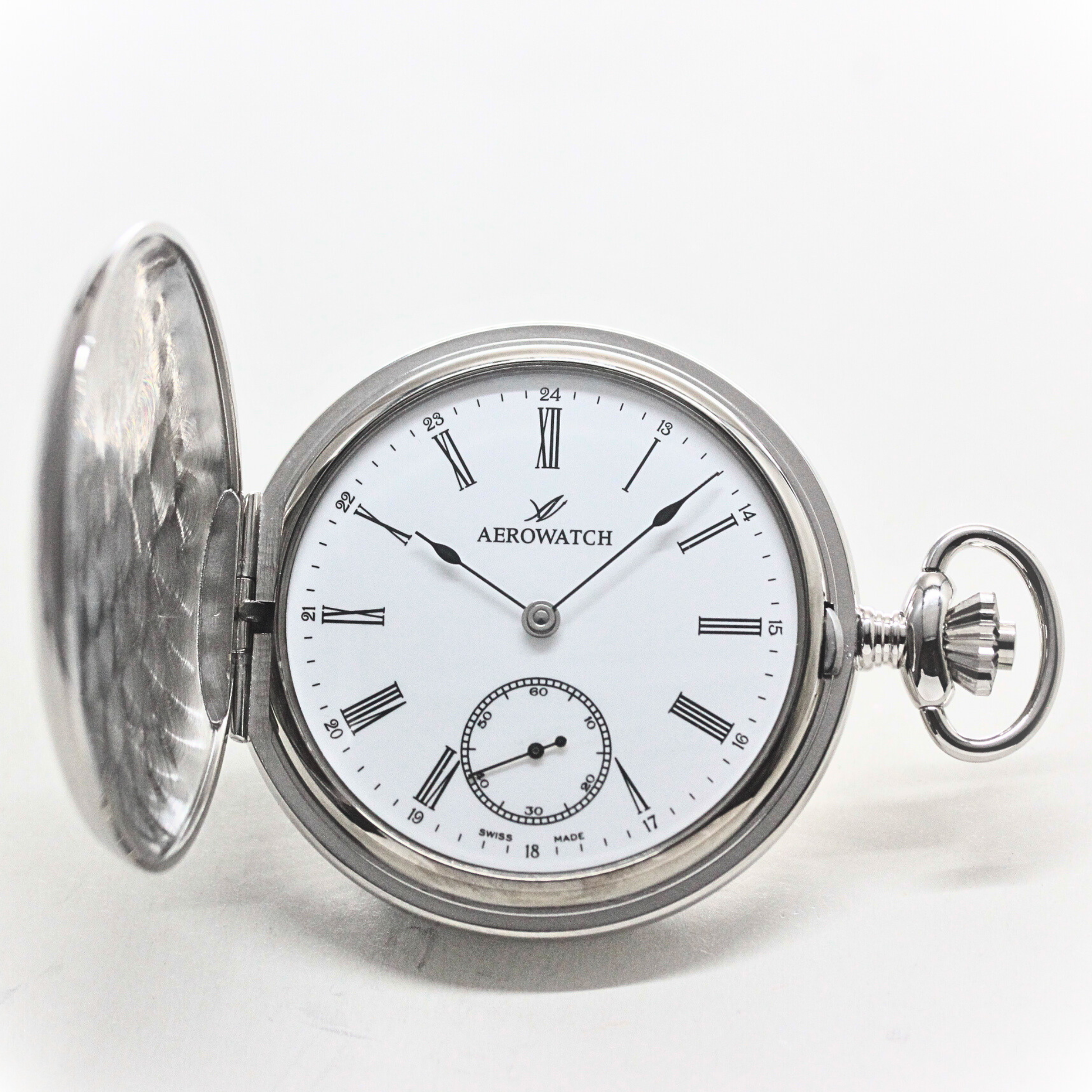 AERO Silver-Plated Pocket Watch 55645AG01 – 懐中時計専門店 AERO Silver-Plated Pocket Watch 55645AG01 – 懐中時計専門店