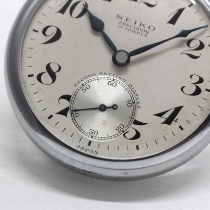 昭和35年の19セイコー鉄道時計/15石/秒針止め機能/絶版時計/19seiko-1268