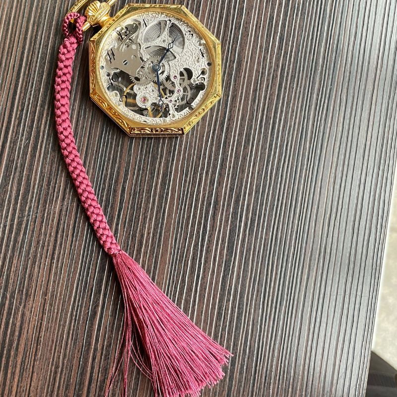 輪島 江戸打八津組 懐中時計用 紐(紅)