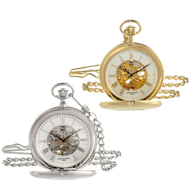 チャールズヒューバート（Charles-Hubert）手巻き式懐中時計 3953-W・3953-G/ペア懐中時計