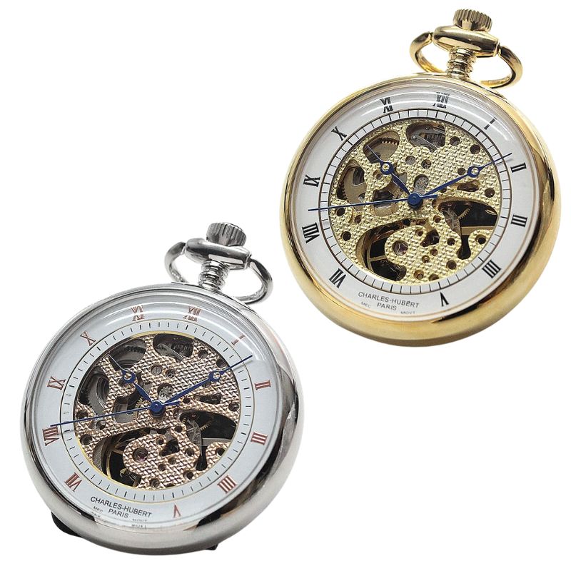 Charles-Hubert Hand-Wound Pocket Watches 3801 and 3802 / Pair of Pocket Watches 
