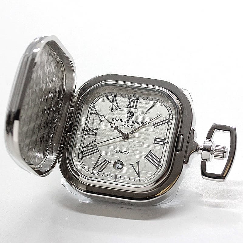 チャールズヒューバート(Charles-Hubert) 懐中時計 クォーツ式 スクエア 3555