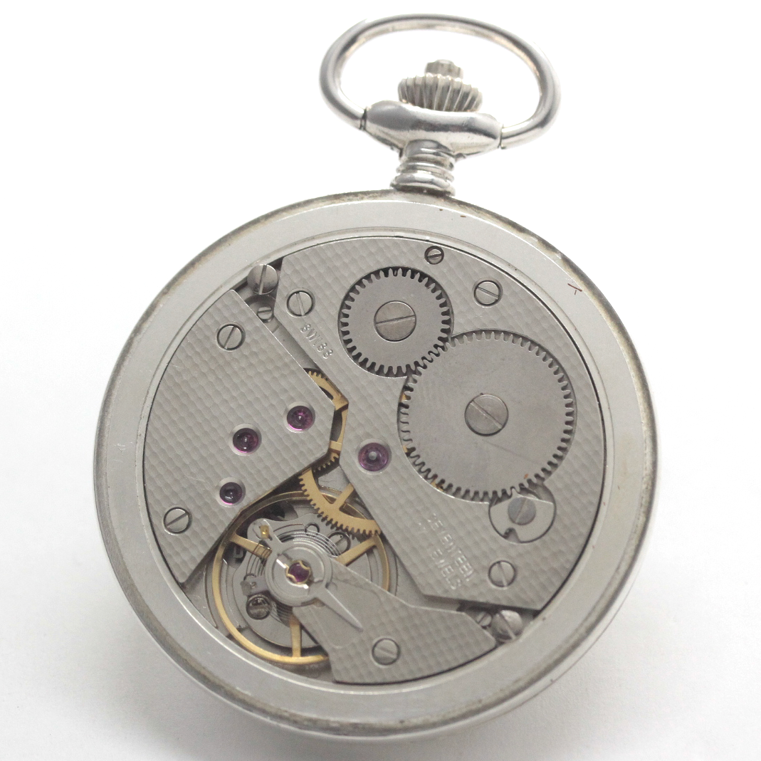 絶版モデルのティソ（TISSOT）/ 銀無垢懐中時計 / tissot-1059　ムーブメント