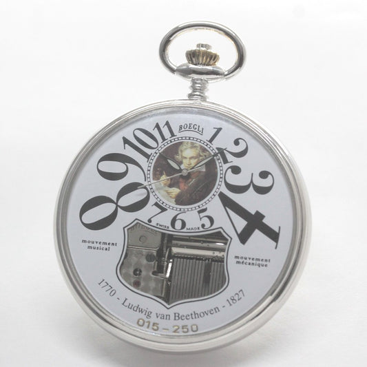 絶版モデルのボーグリ（BOEGLI）/オルゴール懐中時計/ベートーヴェン限定モデル/boegli-101