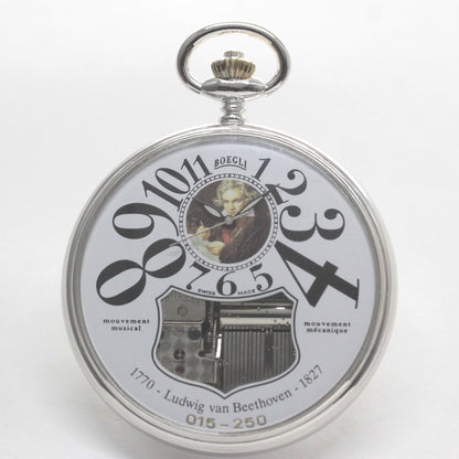 絶版モデルのボーグリ（BOEGLI）/オルゴール懐中時計/ベートーヴェン限定モデル/boegli-101