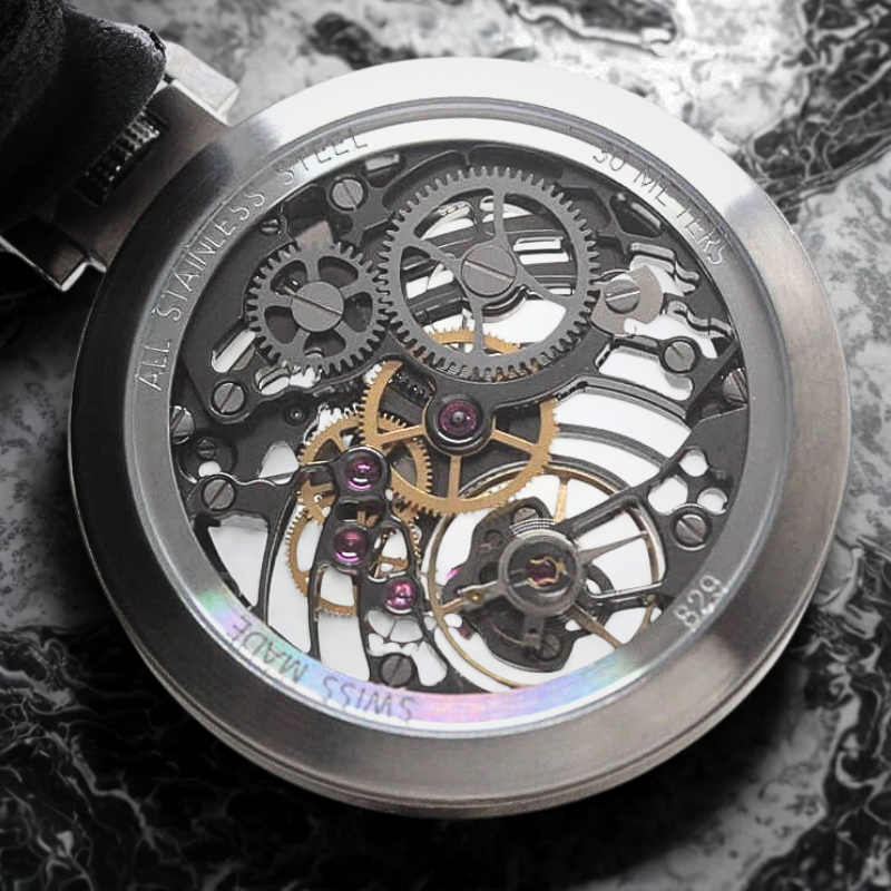 オメガのメンズ アンティーク スケルトン時計　シルバー銀　　　　　限定 シーマスター コンステレーション デビル OH済⁄オメガ⁄レギュレーター⁄裏スケルトン⁄15石⁄手巻き⁄腕時計