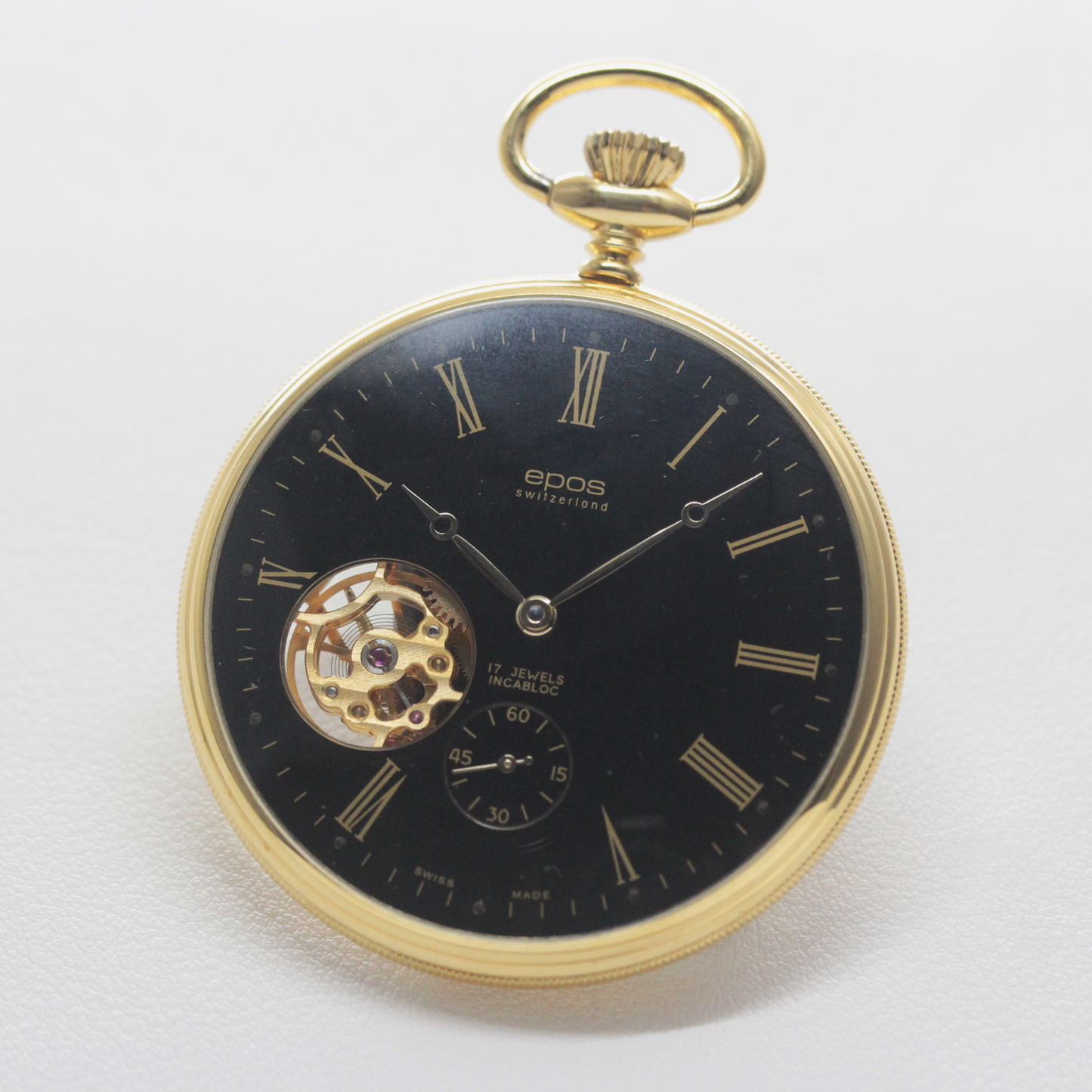 認定中古品のエポス（epos）/ スケルトン懐中時計 / 2090gpbk-nl /epos-114