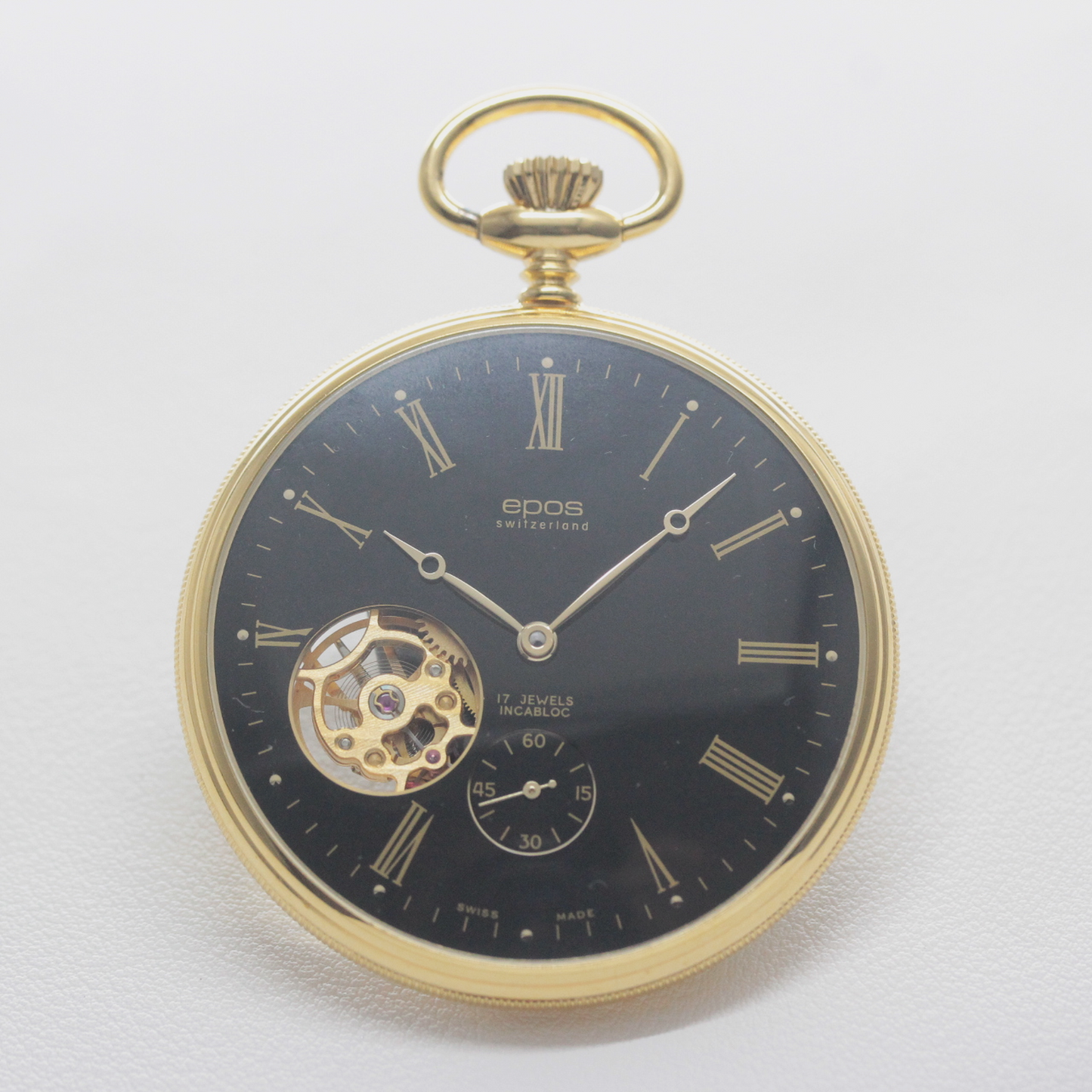 認定中古品のエポス（epos）/ スケルトン懐中時計 / 2090gpbk-nl /epos-114