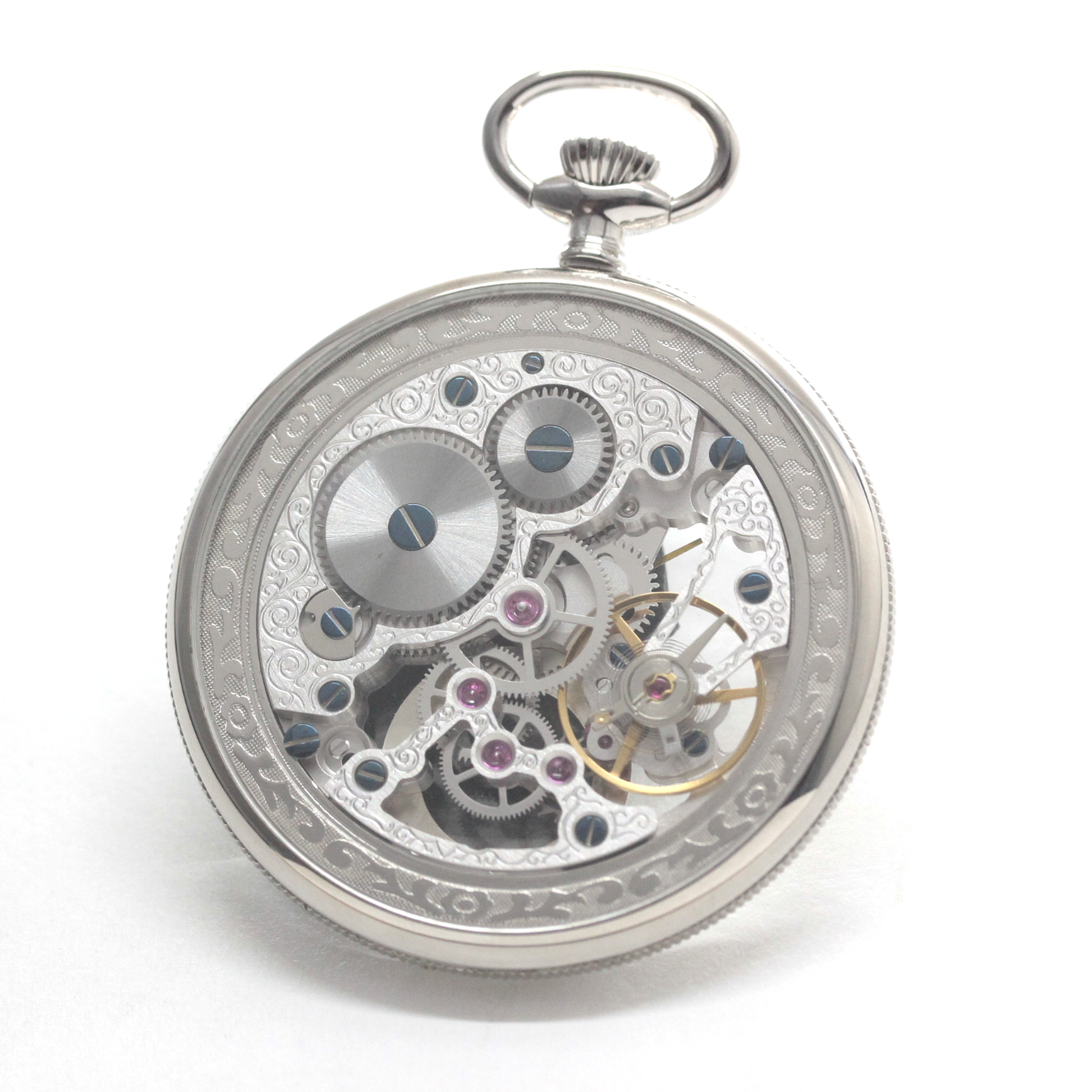 スイス製エポスのスケルトン懐中時計