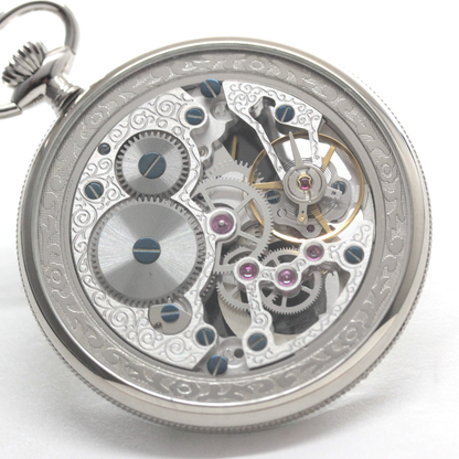 スイス製エポスのスケルトン懐中時計
