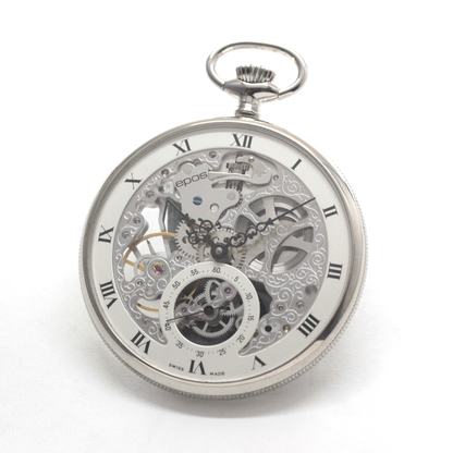 スイス製エポスのスケルトン懐中時計