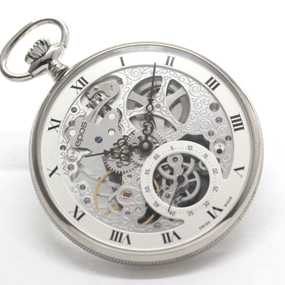 スイス製エポスのスケルトン懐中時計