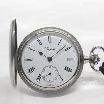 芥川・直木賞の正賞として贈られていた実績のある懐中時計 絶版モデルのロンジン　ハンターケース懐中時計/longines-153
