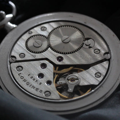 芥川・直木賞の正賞として贈られていた実績のある懐中時計 絶版モデルのロンジン　ハンターケース懐中時計/longines-153