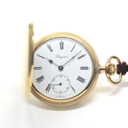 ロンジン / Longines / ヴィンテージ / 懐中時計/ゴールドカラー / ハンターケース　ローマン数字/longines-157　正面