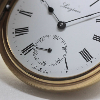 ロンジン / Longines / ヴィンテージ / 懐中時計/ゴールドカラー / ハンターケース　ローマン数字/longines-157　スモールセコンド