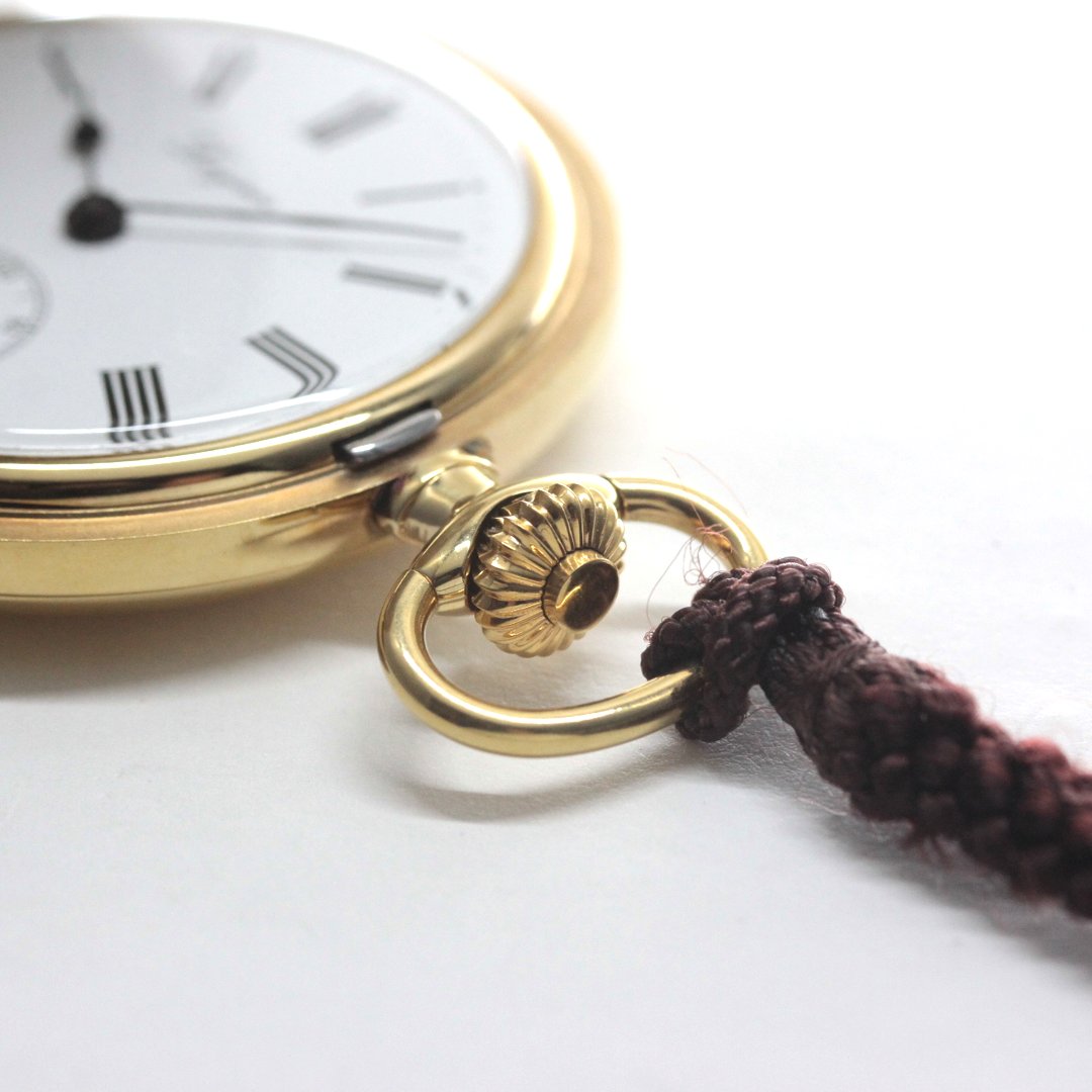 ロンジン / Longines / ヴィンテージ / 懐中時計/ゴールドカラー / ハンターケース　ローマン数字/longines-157　リューズ