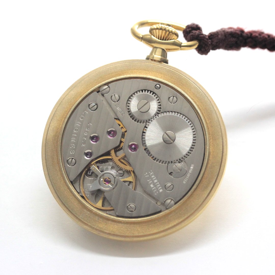 ロンジン / Longines / ヴィンテージ / 懐中時計/ゴールドカラー / ハンターケース　ローマン数字/longines-157　機械内部