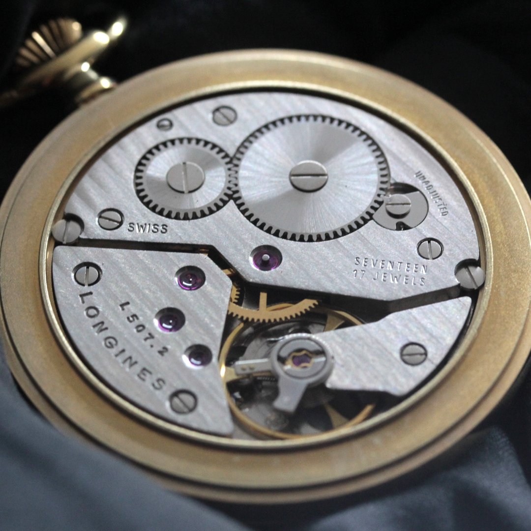 ロンジン / Longines / ヴィンテージ / 懐中時計/ゴールドカラー / ハンターケース　ローマン数字/longines-157　ムーブメント