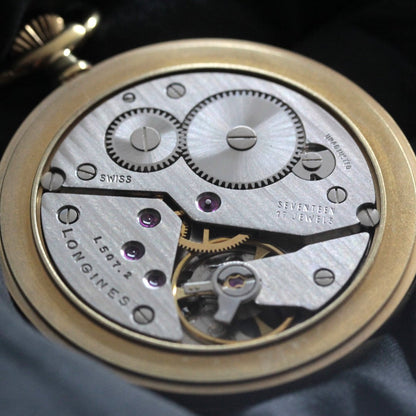 ロンジン / Longines / ヴィンテージ / 懐中時計/ゴールドカラー / ハンターケース　ローマン数字/longines-157　ムーブメント