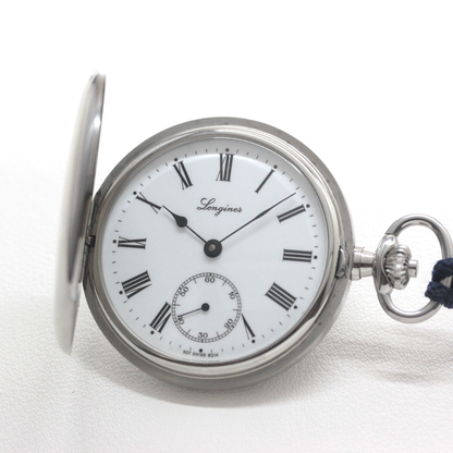 ロンジン / Longines / ヴィンテージ / 懐中時計/シルバーカラー /ハンターケース/ローマン数字/longines-162