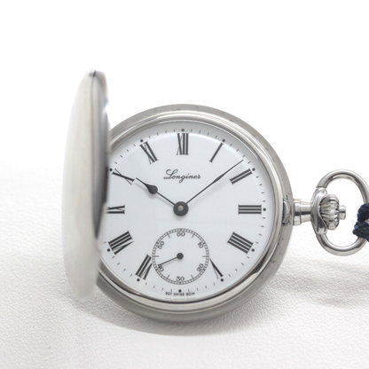 ロンジン / Longines / ヴィンテージ / 懐中時計/シルバーカラー /ハンターケース/ローマン数字/longines-162