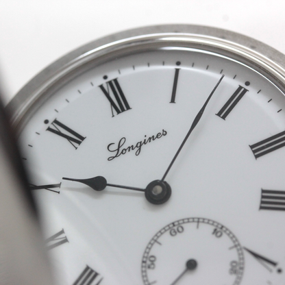 ロンジン / Longines / ヴィンテージ / 懐中時計/シルバーカラー /ハンターケース/ローマン数字/longines-162