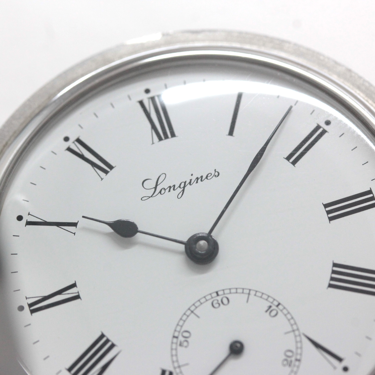 Longines（ロンジン）ヴィンテージ懐中時計 シルバーカラー ハンターケース longines-164 文字盤 インデックス