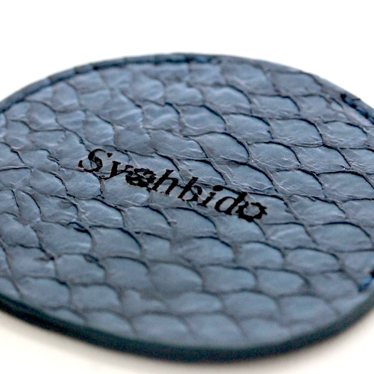 懐中時計専用革サック オリジナル 真鯛　 魚革 オーシャンブルー  s-leathercase-oceanblue-madai 素材 模様