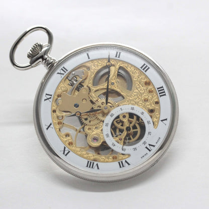 正美堂オリジナルウォッチ/懐中時計/リサイクルウォッチ/スケルトン/old6497pw-111