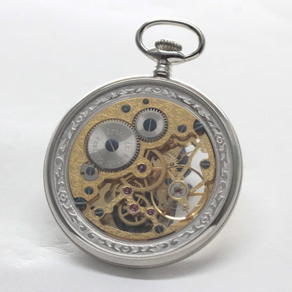 正美堂オリジナルウォッチ/懐中時計/リサイクルウォッチ/スケルトン/old6497pw-111