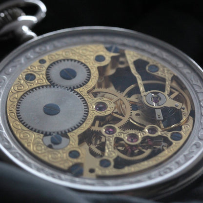 正美堂オリジナルウォッチ/懐中時計/リサイクルウォッチ/スケルトン/old6497pw-111
