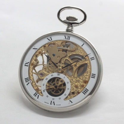 正美堂オリジナルウォッチ/懐中時計/リサイクルウォッチ/スケルトン/old6497pw-111