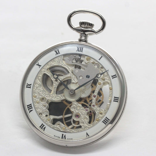 正美堂オリジナルウォッチ/懐中時計/リサイクルウォッチ/スケルトン/old6498pw-110