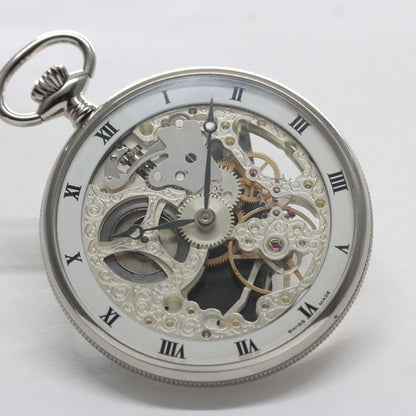 正美堂オリジナルウォッチ/懐中時計/リサイクルウォッチ/スケルトン/old6498pw-110