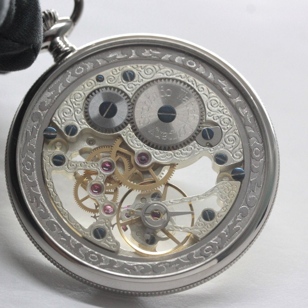 正美堂オリジナルウォッチ/懐中時計/リサイクルウォッチ/スケルトン/old6498pw-110