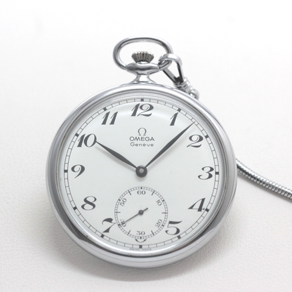 オメガ 懐中時計 ヴィンテージ 手巻き式 omega-132 時計正面