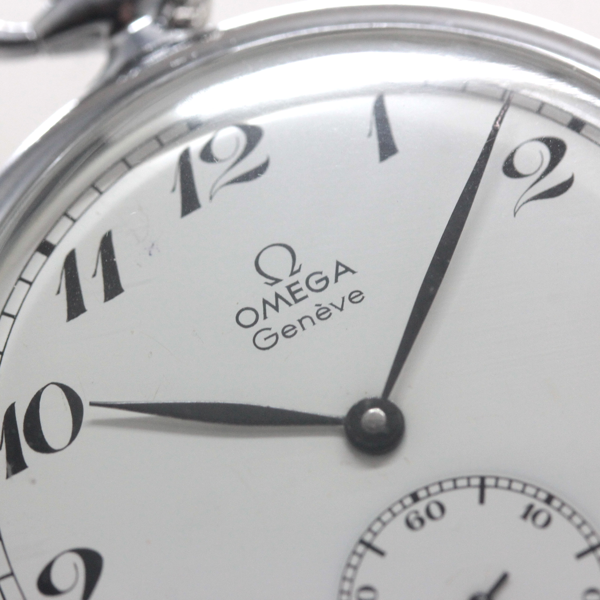 オメガ(OMEGA) ヴィンテージ 懐中時計 手巻き式 オープンフェイス アラビア数字 omega-134 文字盤 インデックス