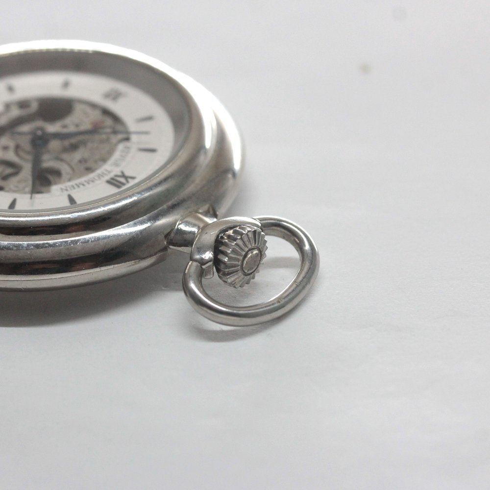 Revue Thommen pocket watch, skeleton, hand-wound, manufacture
