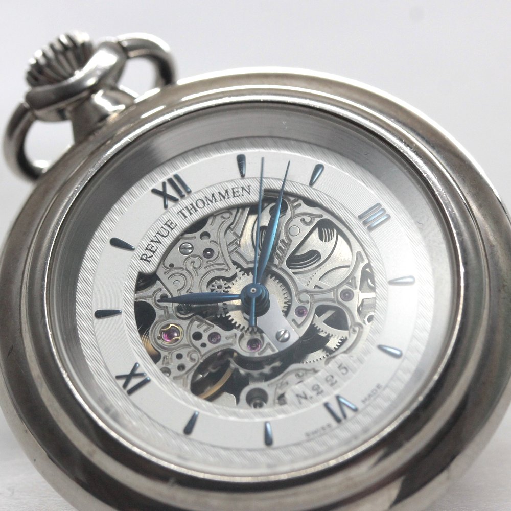 REVUE THOMMEN  3160 スケルトン文字盤 手巻き 機械式 腕時計 稼働品 ラウンドフェイス Revue Thommen pocket watch, skeleton, hand-wound, manufacture