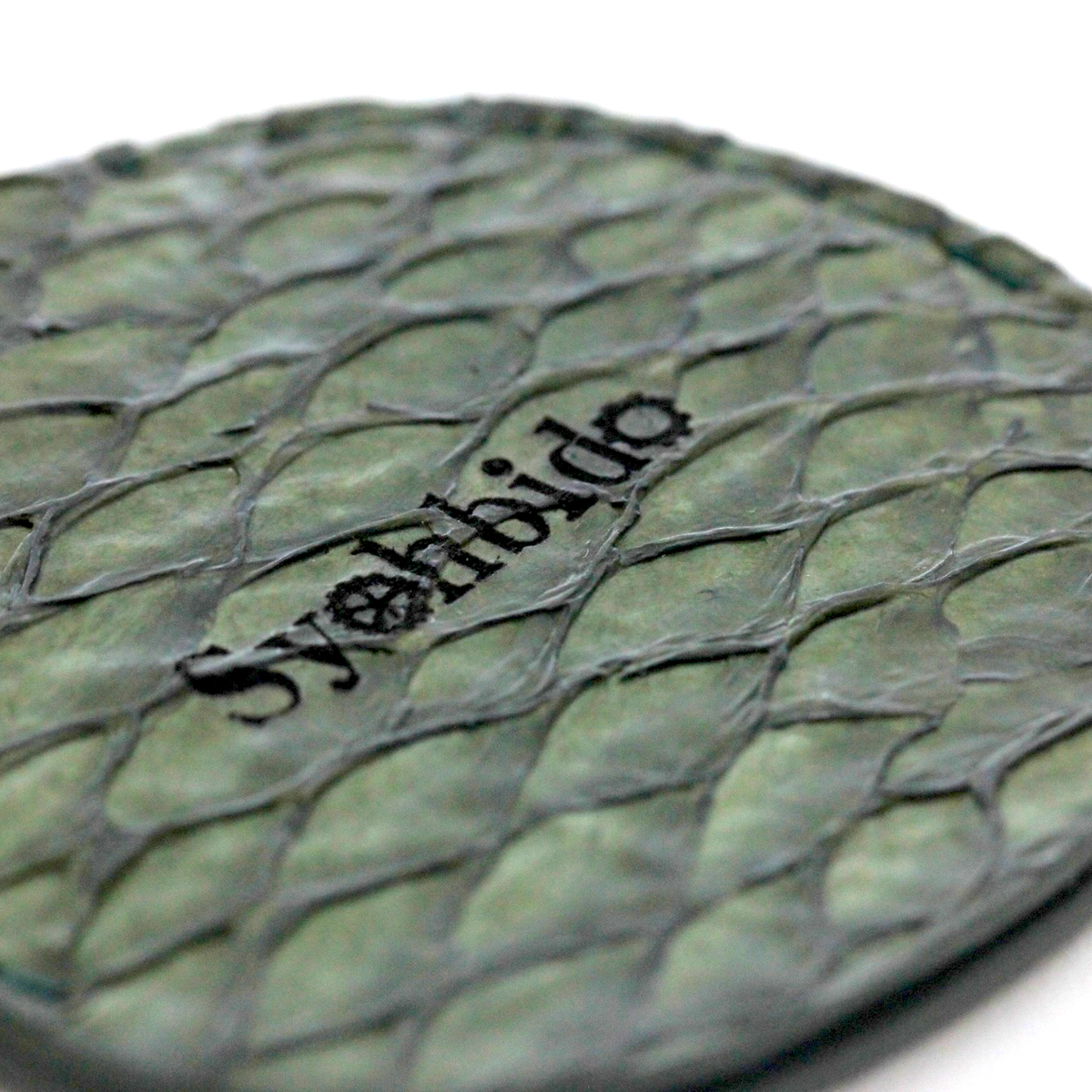懐中時計専用革サック オリジナル 真鯛　 魚革 シーグリーン  s-leathercase-seagreen-madai 素材 模様
