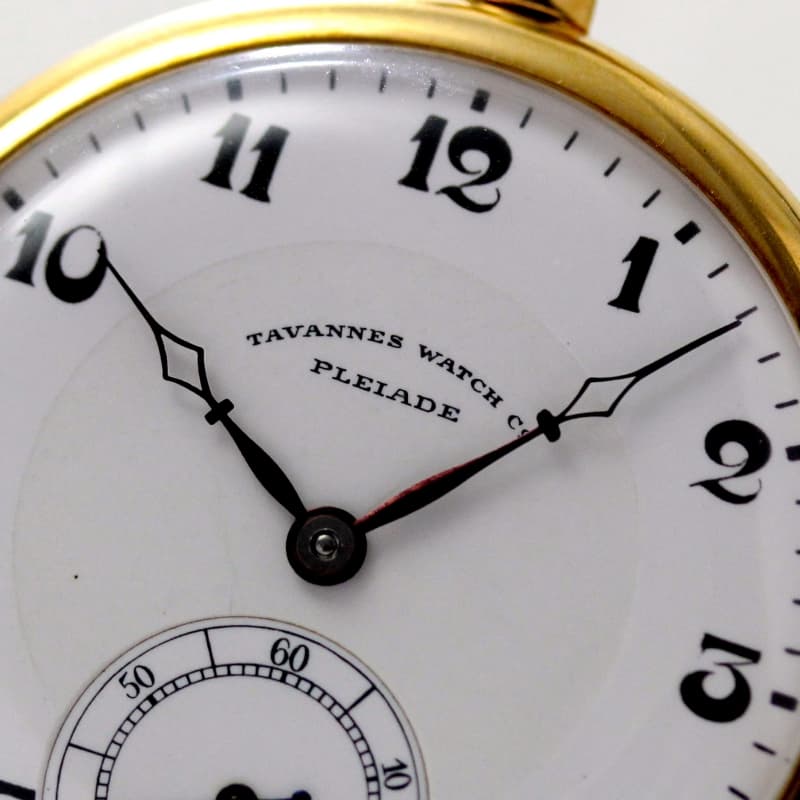 【Sold out】絶版モデルのタバン（TAVANNES）社製18k金無垢懐中時計